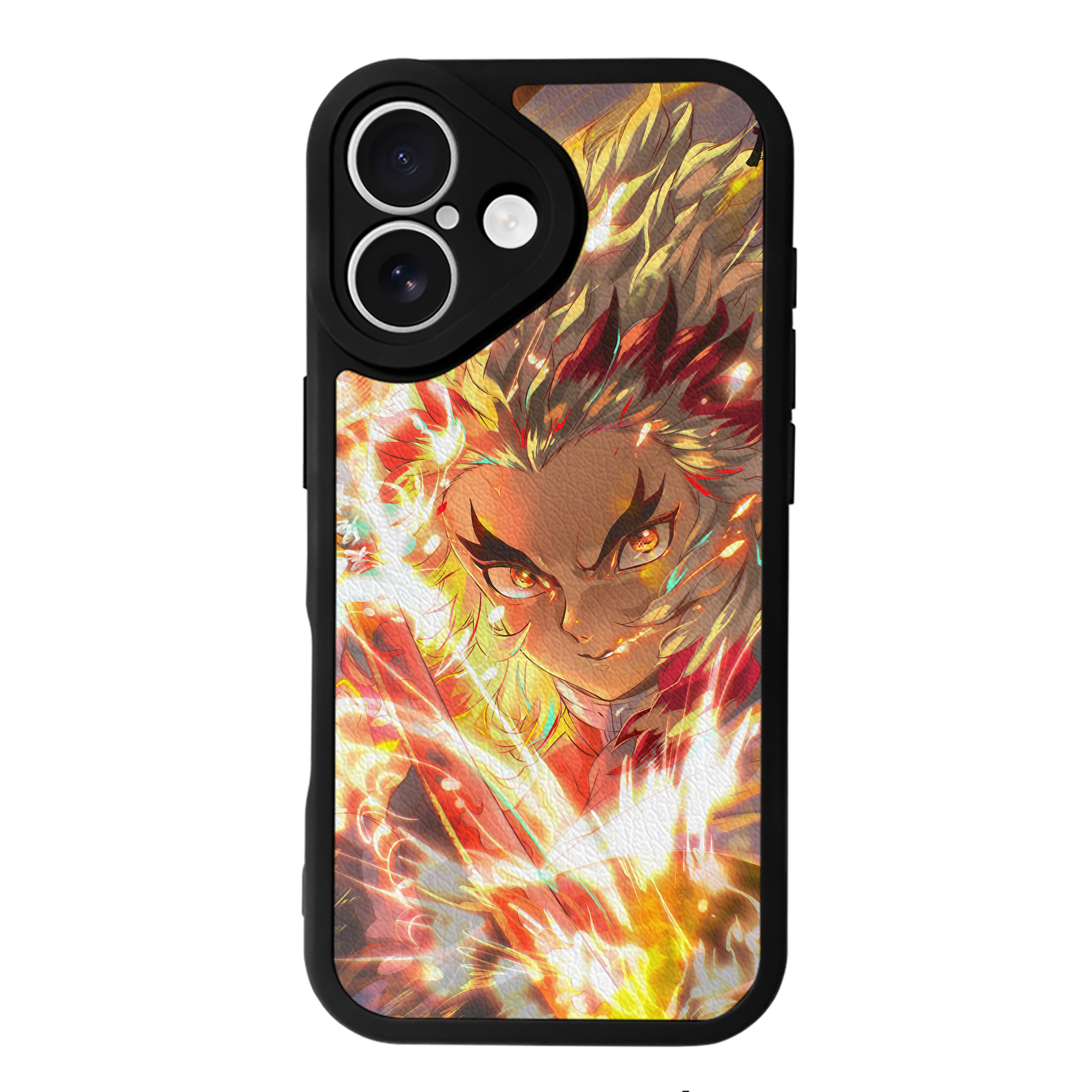 （画像用） 炎柱-煉󠄁獄 杏寿郎／れんごく きょうじゅろう Rengoku Kyoujurou 【iPhone 16シリーズ対応】シリコンスマホケース（レザー調） 材質：シリコン